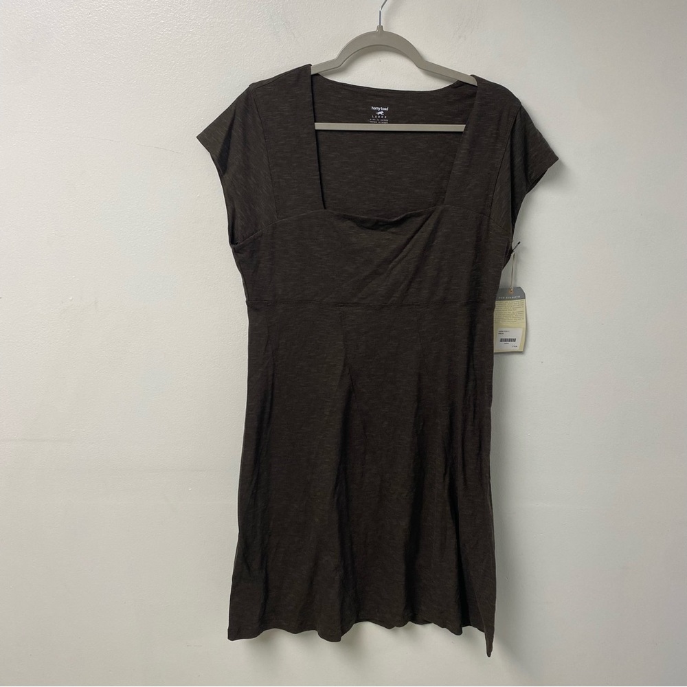 Horny Toad NWT Brown Square Neck Dress‎ Size Large
